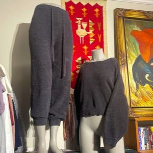 Terry cloth/teddy cozy lounge set. Small